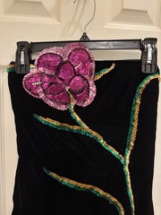 Vintage Victor Costa Size 8 Sequin Flower