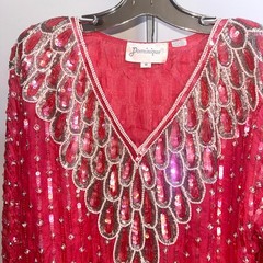 vintage beaded silk skirt ensemble