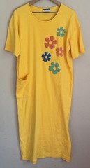 Vintage Maxi Dress Knit Tog Shop 1980s 1990s Flowers Beaded Womens Size Large