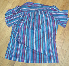 Teddi Of California Polyester 1970’s Striped Blouse Large
