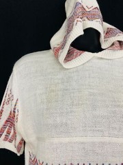 Vintage shirt lot, 1970 1980 deadstock sweater vest white teal red hood top L