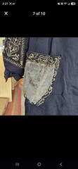Antique Opera Evening Coat Embroidery Real Fur Detail