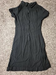 Vintage Black Dress Wilshire Boston Rayon Crepe Bodice