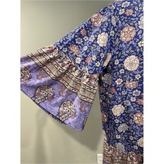 Rustydustty Purple Floral Boho plus size Tunic Dress size 1XL
