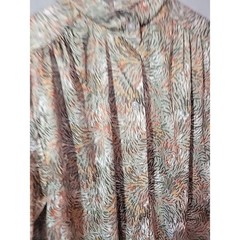 70s Vtg Handmade Size XL Shirt Standard Fit Tunic 1/2 Sleeve Lightweight Green