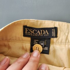 VTG 80s 90s Escada Women Wool Pleated Trouser Pant Sz 44 Camel Quiet Luxury