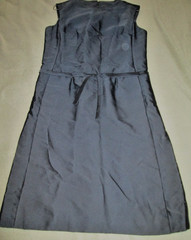 NWT Vtg 60s Abe Schrader Dress 10 Navy Blue teacher modest Sleeveless jumper