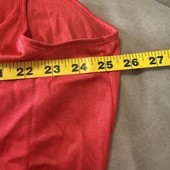 Vintage Red Nightgown Lingerie 3X Long Sexy Classic USA Empire Satin