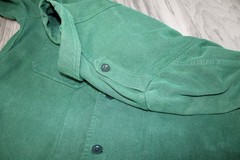 Vintage green heavy denim military unisex 100% cotton jean jacket