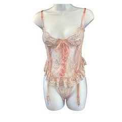 Vintage Shirley of Hollywood Lingerie 3 Piece Set Coquette Balletcore Romantic