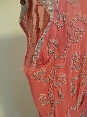 Vintage 40s 50s EXQUISITE Beaded Tulle Evening Dress Needs TLC