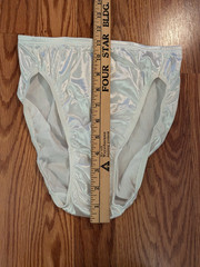 Hanes Her Way white shiny Satin Stretch Hi-Cut Brief Women’s Panties Vintage 5