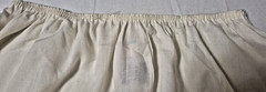 Vintage 70s You Babes White Cotton Skirt / Slip With Eyelet Ruffle size L
