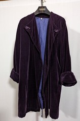 Genny by Gianni Versace Purple Velvet Shawl Royal Edwardian Jacket Italy 42