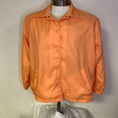 Vintage Blair Jacket Womens XL Lightweight Jacket Orange Soft Shell Lined Snap