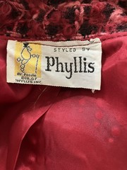 Vintage 40’s 50’s PHYLLIS Nubby Lined Wool Pencil Skirt Jacket Dress Suit! S-M