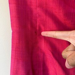 Vintage 60s pink orange iridescent dress AS IS mod shift mini raw silk small
