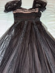 Vintage 1930s Black Twill Elegant Formal Evening Gown Size Small As Is