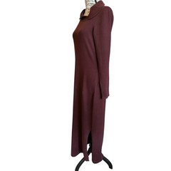EUC VTG Peruvian Connection Maroon 100% Pima Cotton Sweater Dress Size M Preppy