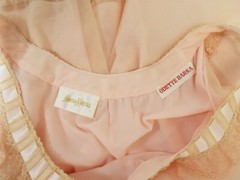 Vintage Odette Barsa Pink Nylon Lace Peignoir Set SMALL New Old Stock Tags Fancy