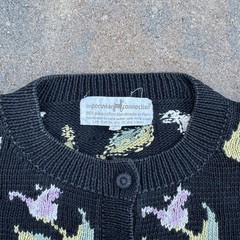 Vintage Peruvian Connection Cardigan Sweater Floral Art To Wear Women’s XL READ