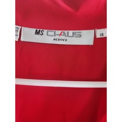 Vintage 1970s Ms Chaus Womens Sz 14P Petite Belted Midi Dress Red