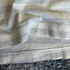 Made in U.S.A. UNLV TENNiS HEATHER ASH CREAM SLUBBY STRiPED SiNGLE STiTCH BELTON