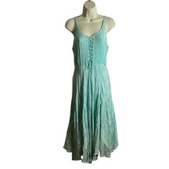 My Choice Baby Blue Corset Lace Trim Embroidered Dress Vintage Y2K Coquette