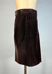 Vintage 1990’s brown corduroy button-front hi-waist short skirt by PATRICK X
