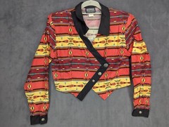Roughrider 2 Piece Jacket & Crinkle Skirt Womens M Southwest Design USA Vintage