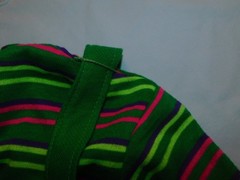 VTG 60s 70’s DRESS MINI JUMPER STRIPED KNIT POLY GREEN XS/S MOD GOGO GROOVY