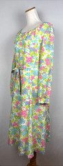 Posh Jay Anderson Vintage Dress Women’s 16 Midi Retro Colorful Floral Belt Tie