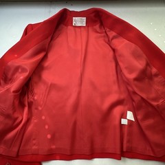 Vtg Pendleton Wool Blazer Jacket Womens Red Lined USA Sz- 12 Petite #750