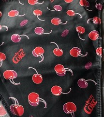 Vtg Black Red Style Satin String Bikini Panties Cherry Coke Coca-cola Sz XL
