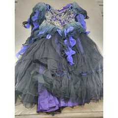 Zandra Rhodes Neiman Marcus Vintage Silk Metallic Tulle Gown Made in England 12