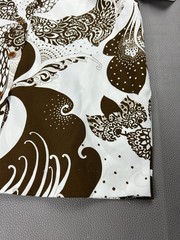 Vintage 70s Pykettes Women’s L Brown White Paisley Short Sleeve Retro Fashion