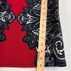 Joseph Ribkoff 8 Red Black Paisley 2pc Set Jacket Tank Career Art to Wear VTG