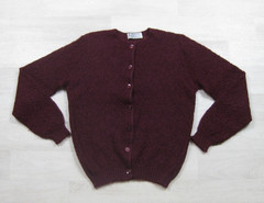 Vintage 50s Dotty Mann Mohair Blend Cardigan Sweater Womens (M) V Neck Grunge