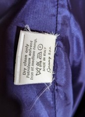 Genny by Gianni Versace Purple Velvet Shawl Royal Edwardian Jacket Italy 42