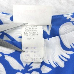 AIKANE Hawaii Vintage Blue White Hibiscus Maxi Dress Floral Size 10