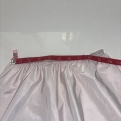 Vintage Satin Half Slip Skirt Elastic Waist Back Slit Pale Pink Lingerie 24.5in