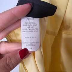 Vintage Torrid Butter Yellow Halter Neck Sundress Size 18 Made in USA