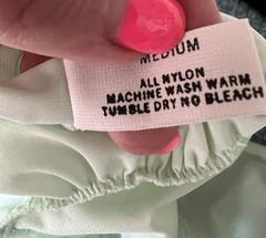 SHADOWLINE Vintage 80s Mint Green Satin Lace Babydoll Peignoir Nightgown Sz M