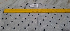 VINTAGE Lilli Ann Collection Blouse Size 8 Black White Polka-dot Blouse W Bow