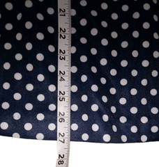 Vintage MW 60s Women’s Sz16 Navy Blue Polkadot Midi Dress PinUp/Rockabilly Retro