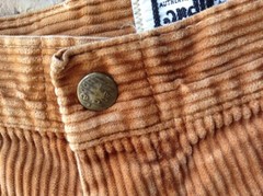 VTG 70s Landlubber Toffee Corduroy Pants Low Rise 32″W Flare Hippie Festival