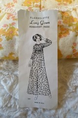 VTG NOS 70’s Flannelette Long Nightgown Floral Sleepwear CottageCore Lace Size M