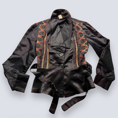 Vintage 1970s Glam Shirt Jacket 70s Disco Rock N Roll Top