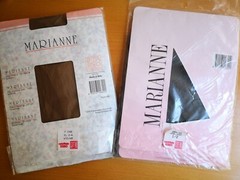 NOS LOT 2 Rare ltaly Marianne Stockings Nylon 66 Sheer Gray BrownSize 1-2 3-4