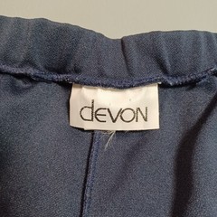 Devon Vintage Navy Blue Elastic Waist Straight Leg Pants Womens 14 Union Made